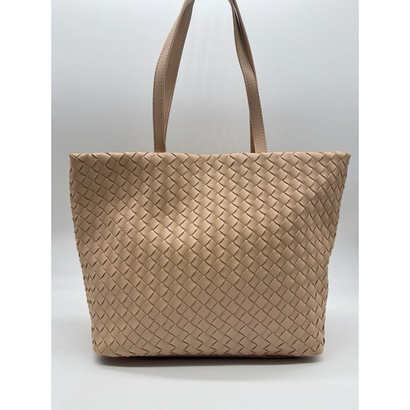 Macy's On 34th woven faux-leather extra large tote bag - Chai Pink - Picture 5 of 7